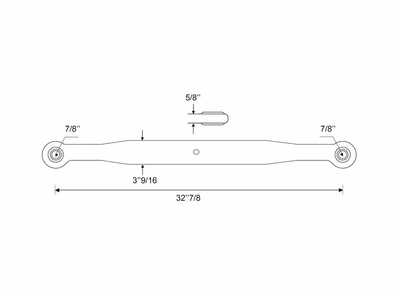 Bras de relevage - Rotule Ø 22mm - Rotule Ø 22mm - Droit - adaptable sur tracteurs Ford - ref 81815827