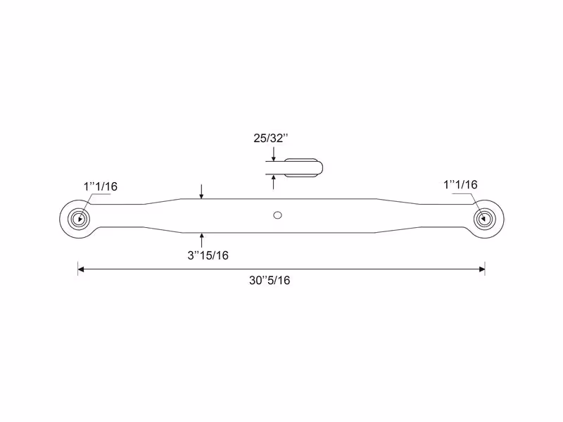 Bras de relevage - Rotule Ø 25.5mm - Rotule Ø 28mm - Gauche/Droit - adaptable sur tracteurs Fiat, Ford, New Holland - ref 44906249