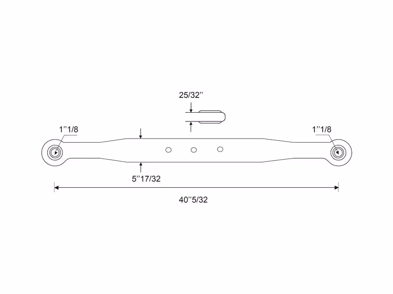 Bras de relevage - Rotule Ø 28mm - Rotule Ø 28mm - Droit - adaptable sur tracteurs Massey Ferguson - ref 1660265M93