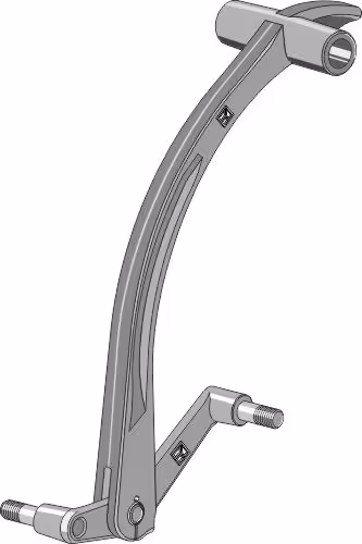 Bras pour recouvreur avec barre-bascule