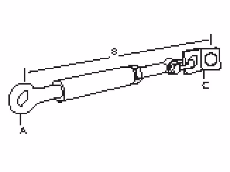 Bras stabilisateur court - Diamètre bille Ø axe Min. Longueur: 356mm - 3/4 - adaptable sur tracteurs Massey Ferguson - ref 343437X1