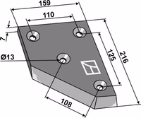 Bressel & Lade | Couteau-équerre côté gauche du sens de la marche