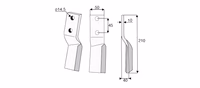 BREVIGLIERI | Lame rotalabour droite 50x10-210%44
