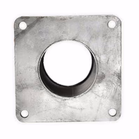 Bride carree galva + racc fem. type ferrari ø 150