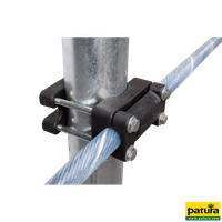 Bride croisée pour barre au garrot souple et poteau d = 76 mm