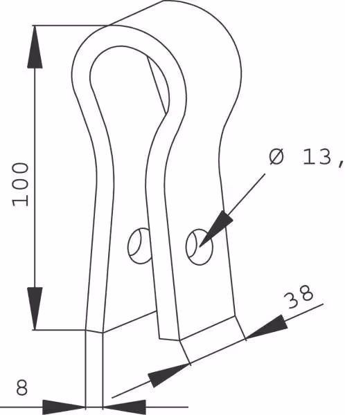 Bride de fixation 40880000 adaptable