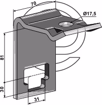 Bride de fixation 30x30mm Adaptable