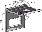 Bride de fixation 45x12mm Adaptable
