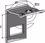 Bride de fixation 45x12mm Adaptable