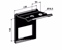 Bride de fixation 90x13mm avec renfort double spire 90x11mm Adaptable