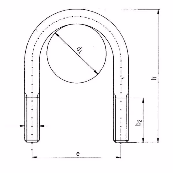 Bride de fixation en U 40 mm Adaptable