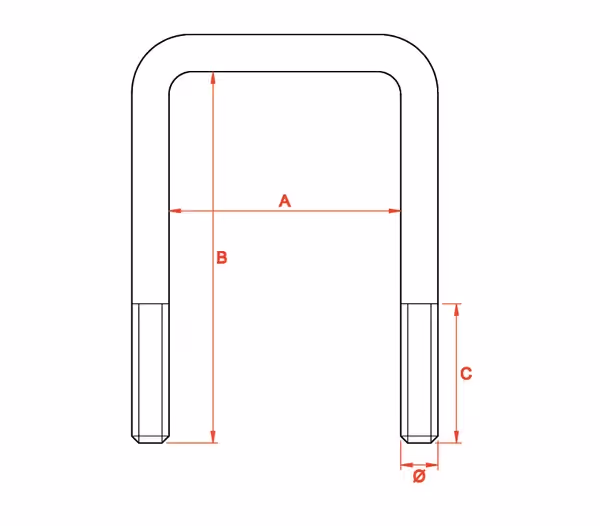 Bride de cultivateur 160mm Ø18mm Adaptable