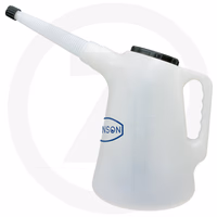 Broc plastique gradue  5 l avec flexible
