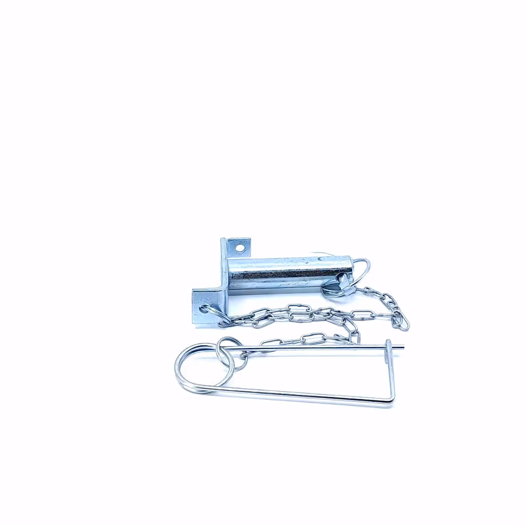 Broche avec chaîne et goupille de sécurité