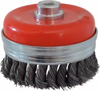 Brosse conique d.100 m14 fil 0.50 acier torsade