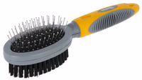 Brosse double pour rongeur jaune/gris, 20,5cm
