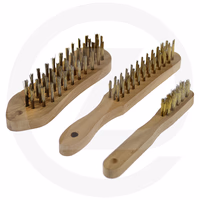 Brosse metallique jeu de 3 - manche bois