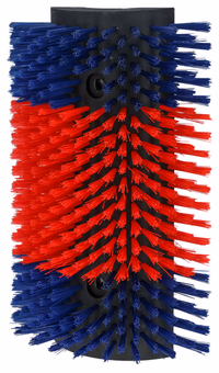 Brosse mi-circulaire XL bleu-rouge