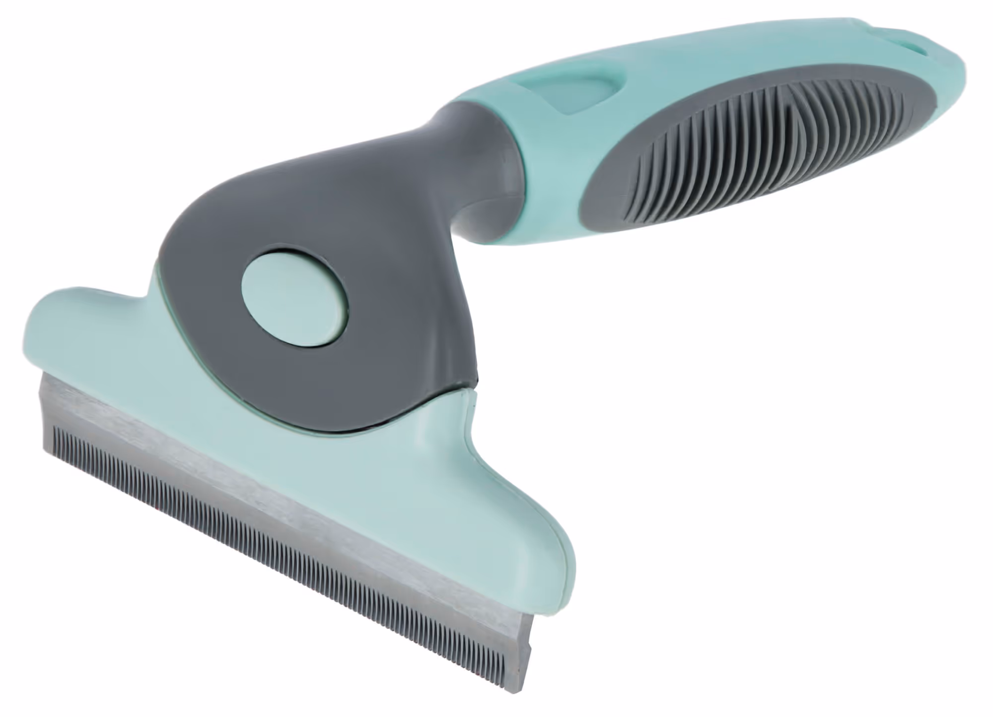 Brosse pelage turquoise/gris, 15x10cm