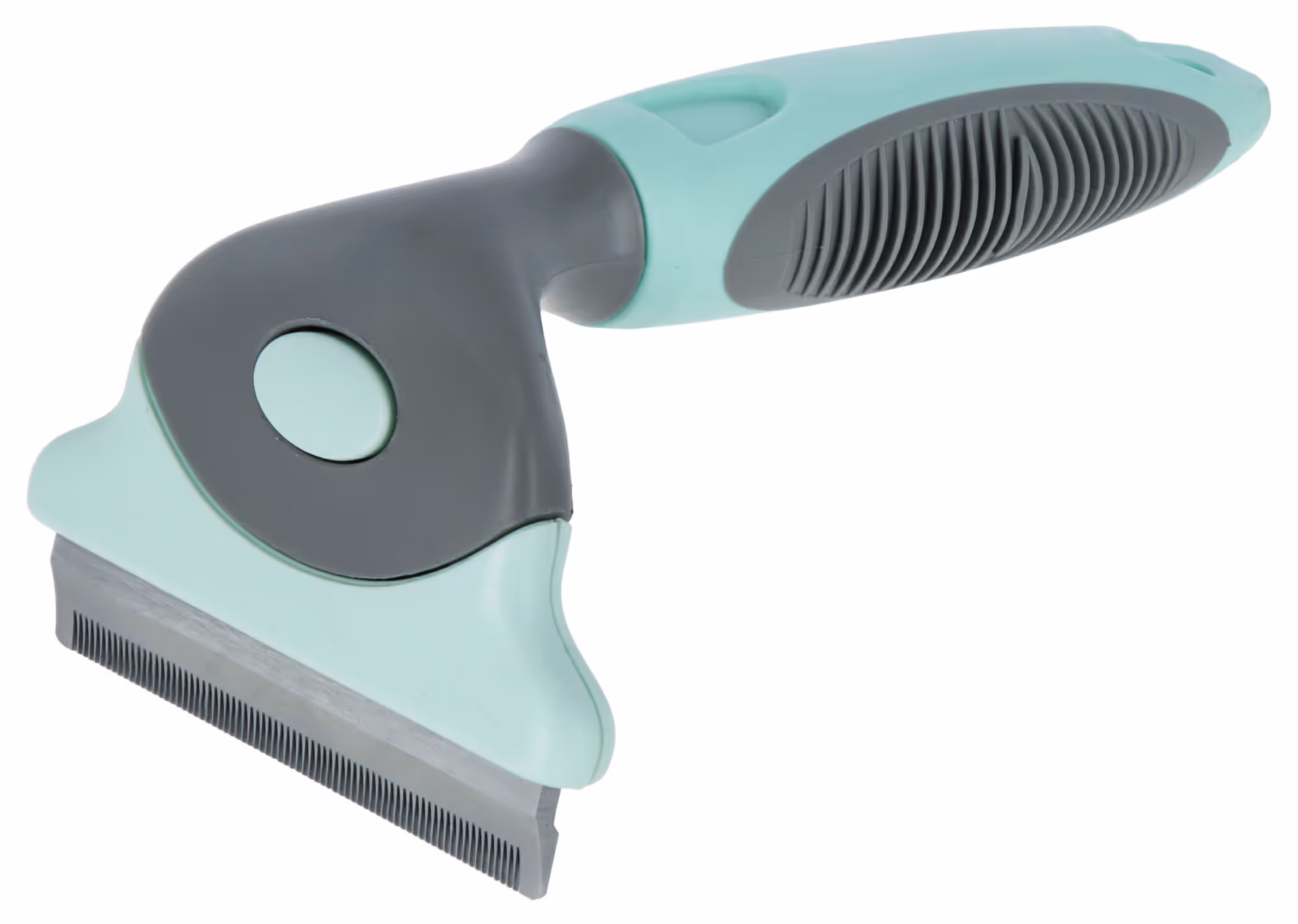 Brosse pelage turquoise/gris, 15x7,5cm