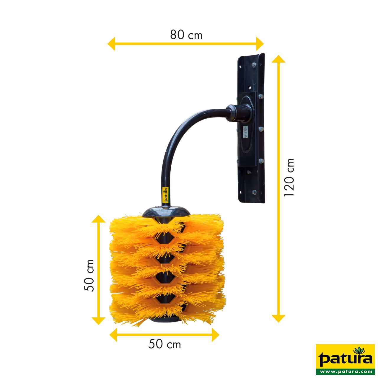 Brosse pivotante Midi pour jeune bétail, veaux et poneys (L 100 cm, poids 45 kg)
