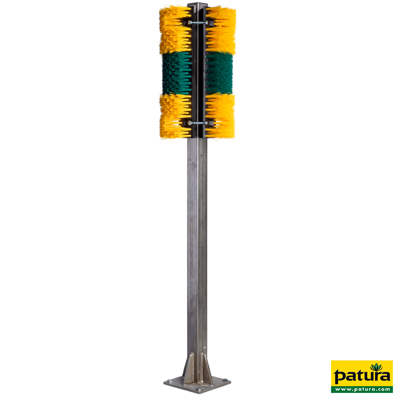 Brosse sur poteau Midi 100 x 30 cm hauteur 1,50 m, sur platine Inox