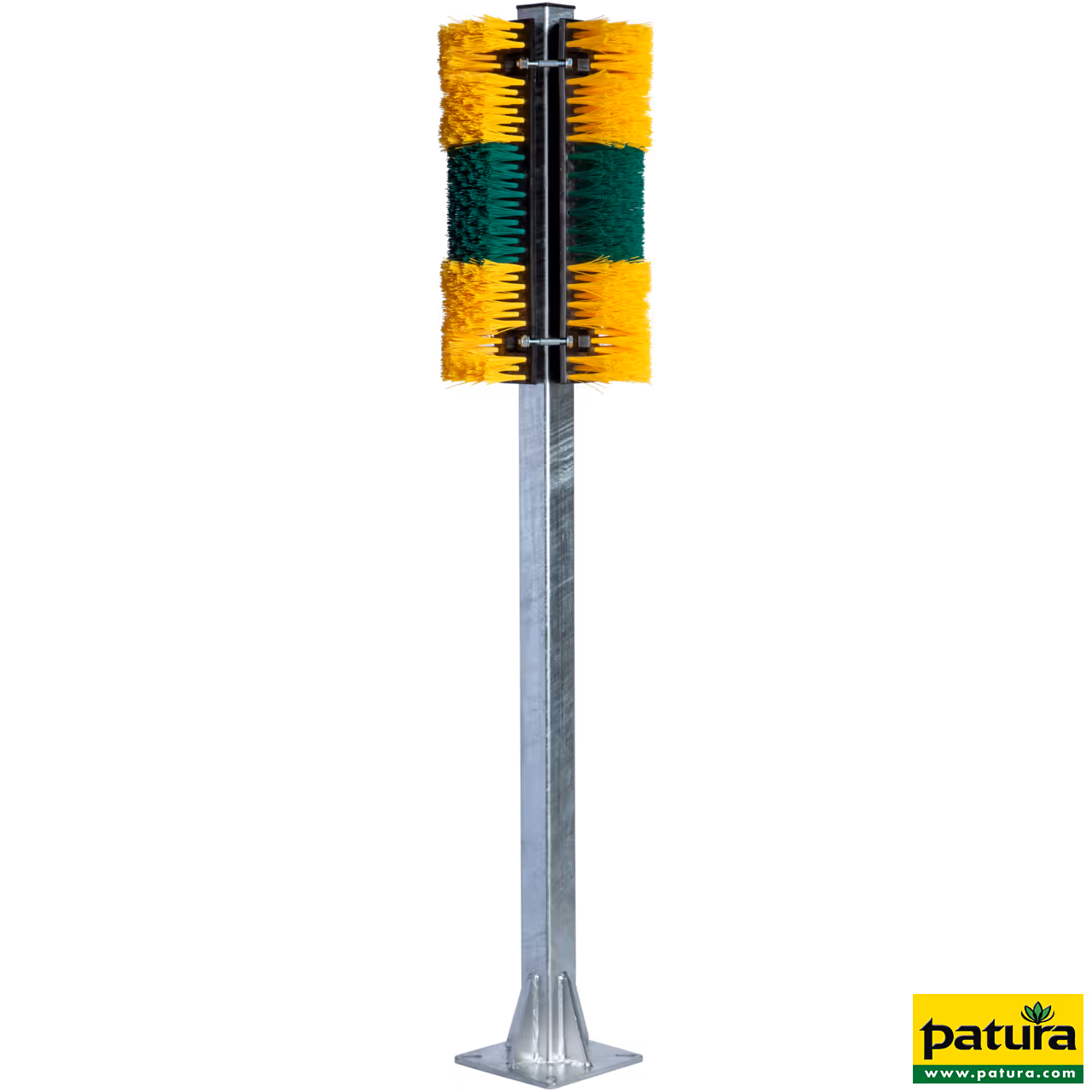 Brosse sur poteau Midi 50 x 30 cm hauteur 1,50, sur platine, galvanisé
