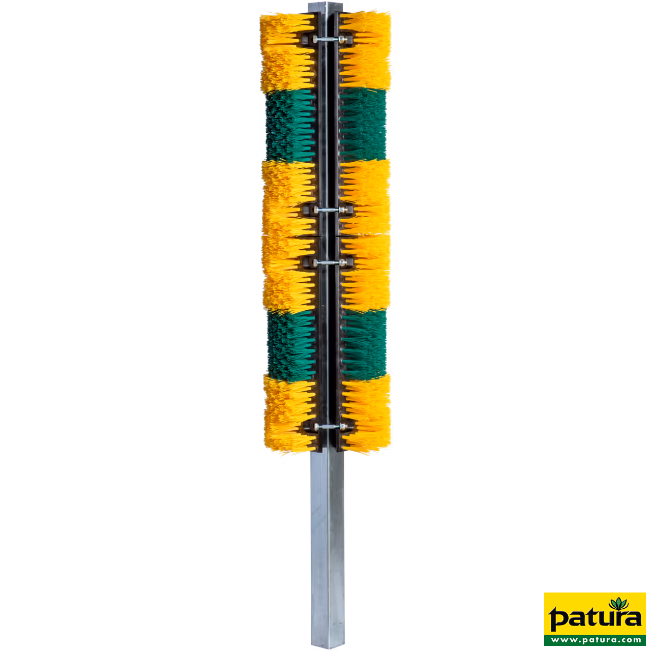 Brosse sur poteau Mini 100 x 30 cm Poteau 60x60x3 mm inclus, 1,50 m, à sceller, galvanisé