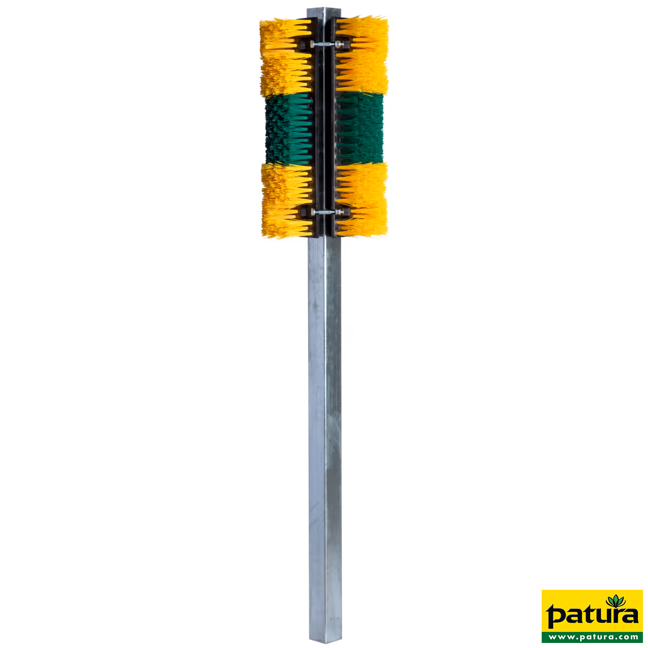 Brosse sur poteau Mini 50 x 30 cm Poteau 60x60x3 mm inclus, 1,50 m, à sceller, galvanisé