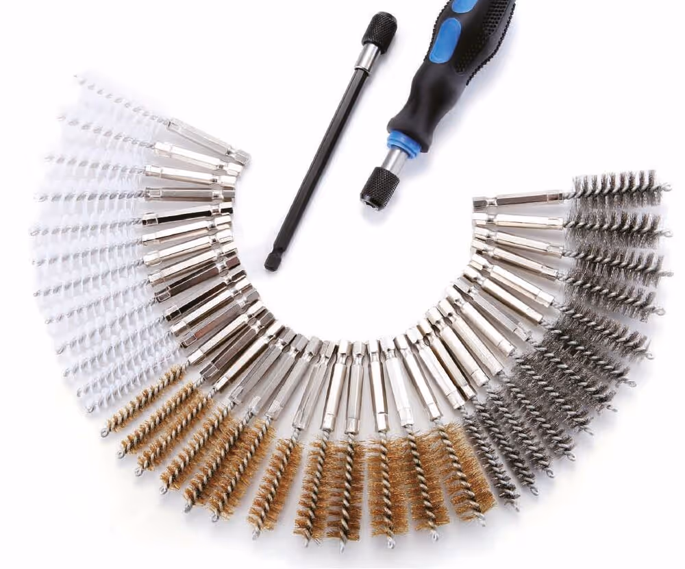 BROSSES METALLIQUES COFFRET DE 38 PCE