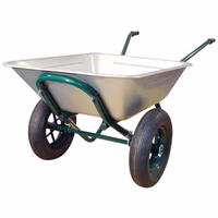 Brouette polyvalente 150 litres galva 2 roues gonflees