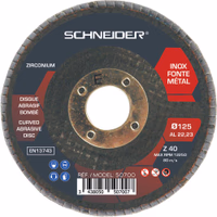 BT 10 DISQUE LAMELLE BOMBE 125GR 40 ZIRCONIUM SCHNEIDER