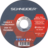BT 10 DISQUES INOX 125X1.6 INOX BOITE METAL SCHNEIDER