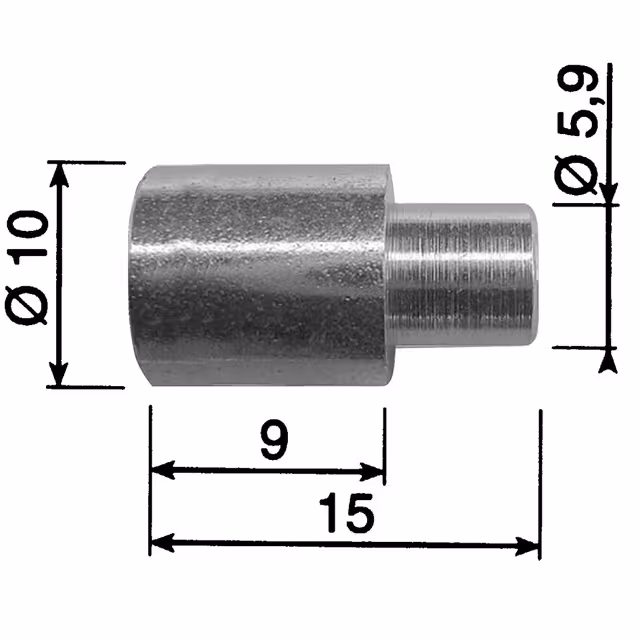 Butee gaine ø 10 mm creusee 7,2m percee 3,5 mm