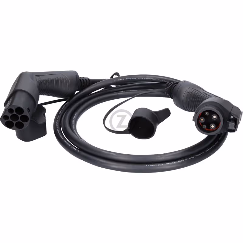 câble de charge efuturo, type 2 vers typ, droit, 3 m, 1 phase, jusqu'à 7,4 kW, 32 A, 230 V, mode 3