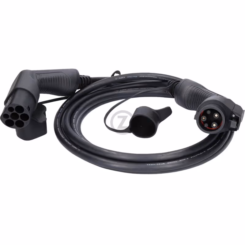 câble de charge efuturo, type 2 vers typ, droit, 5 m, 1 phase, jusqu'à 7,4 kW, 32 A, 230 V, mode 3