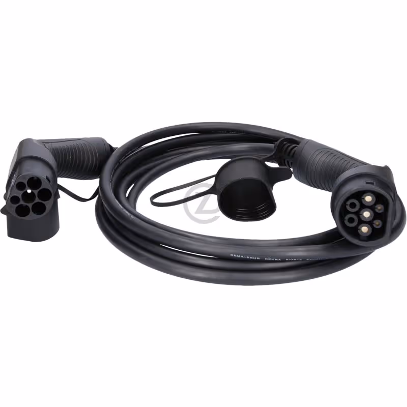 câble de charge efuturo, type 2 vers typ, droit, 5 m, 1 phase, jusqu'à 7,4 kW, 32 A, 230 V, mode 3