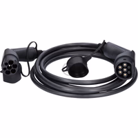 câble de charge efuturo, type 2 vers typ, droit, 5 m, 3 phases, jusqu'à 11 kW, 16 A, 400 V, mode 3