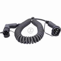 câble de charge en spirale efuturo, type, 8 m, 1 phase, jusqu'à 7,4 kW, 32 A, 230 V, mode 3