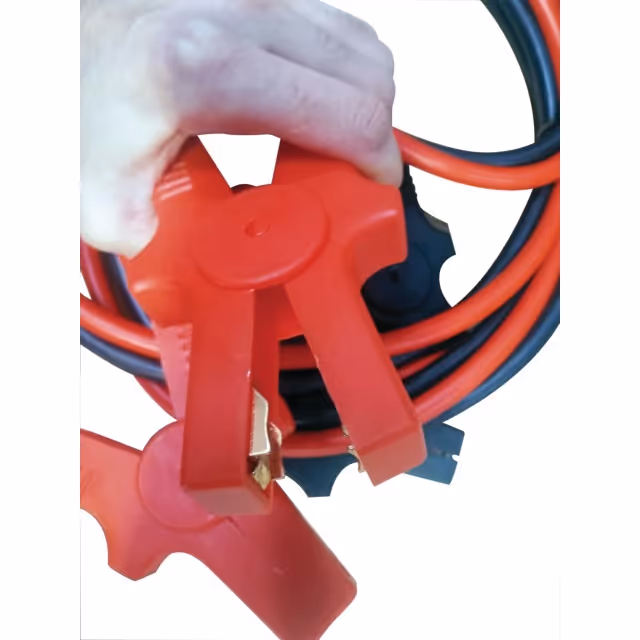 Cable de demarrage 25mm2 350a pince tole 100% isolee 2x3,5m
