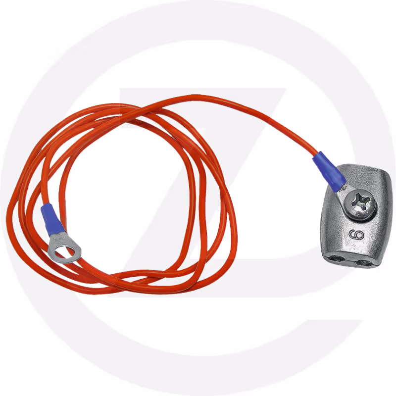 Câble de raccordement  avec raccord pour raccorder l'électrificateur au ruban