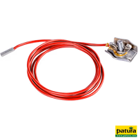 Cable de raccordement cloture à cordes, pince inox, à  fiche 3 mm