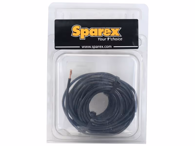 Câble électrique, noir. 10m, 1 fils, 2.5mm², (Agripak)