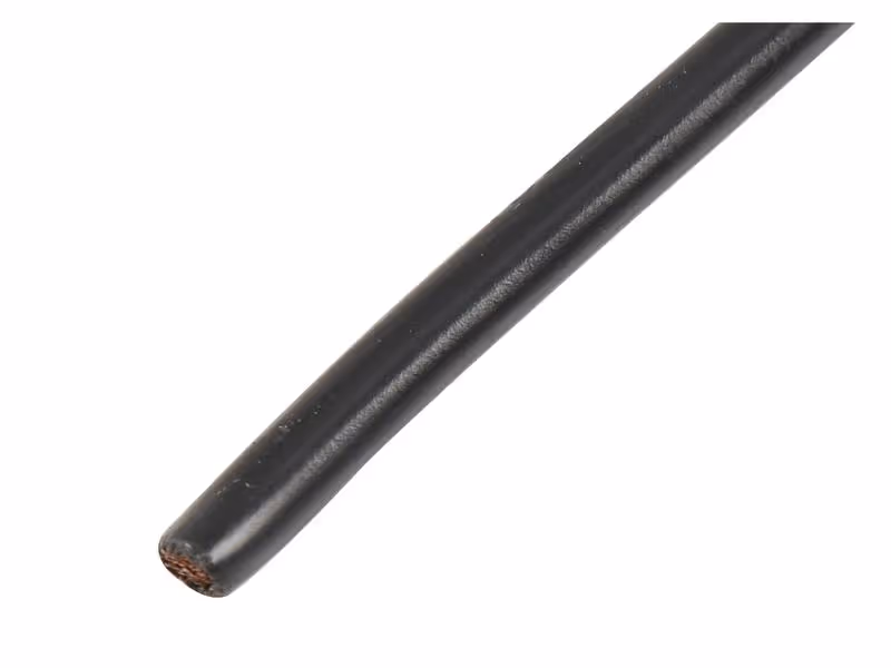 Câble électrique, noir. 50m, 1 fils, 4mm²