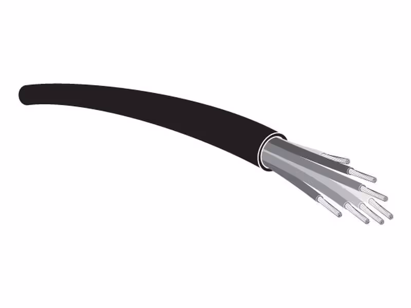 Câble électrique, noir. 50m, 2 fils, 1.5mm²