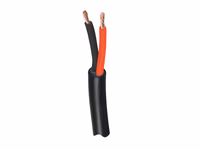 Câble électrique, noir. 50m, 2 fils, 1.5mm²