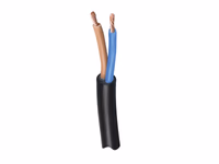 Câble électrique, noir. 50m, 2 fils, 1.5mm²