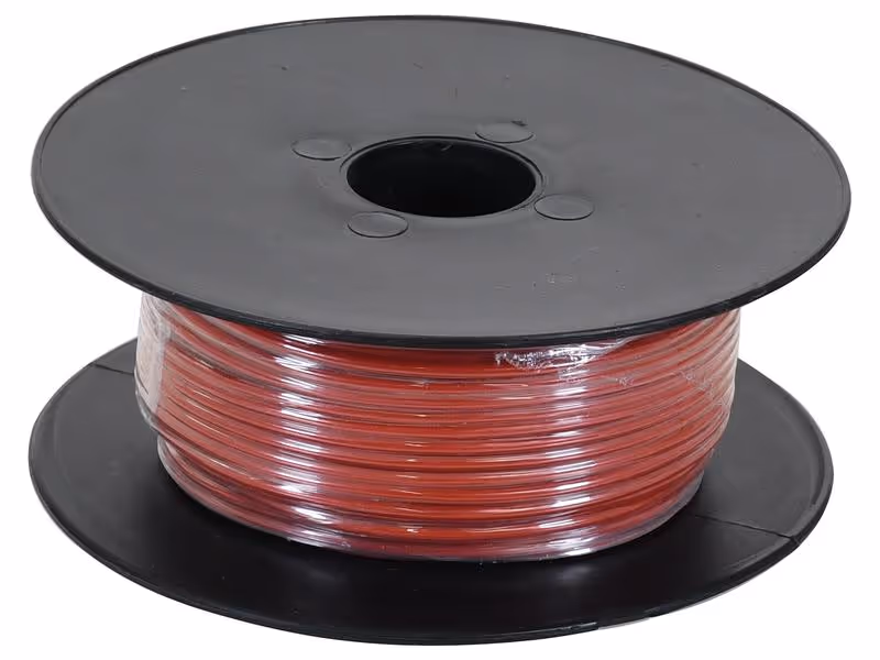 Câble électrique, Rouge. 50m, 1 fils, 1.5mm² - adaptable sur tracteurs Massey Ferguson