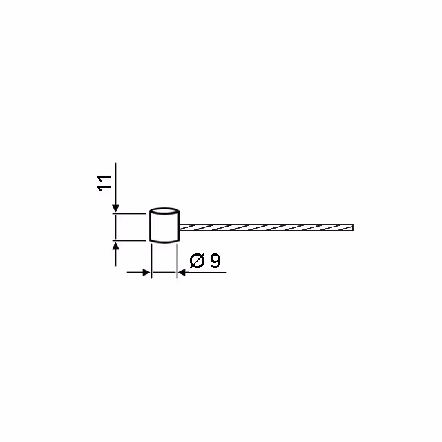 Cable souple 19 brins embout tambour 9 x 11