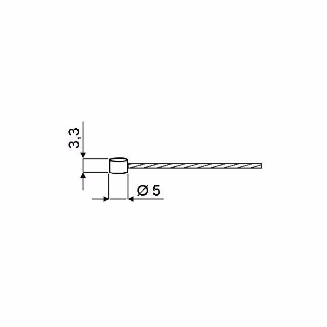 Cable souple embout tambour 5 x 3,3